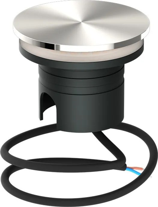 Faro LED interrato da Giardino 6W IP67 24V Luce Radente 360°- Inox Colore Bianco Caldo 3.000K