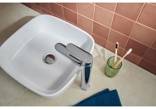 KFA Armatura 5552-712-00- Rubinetto del lavandino + scarico OTAVA 30,2 cm cromo lucido