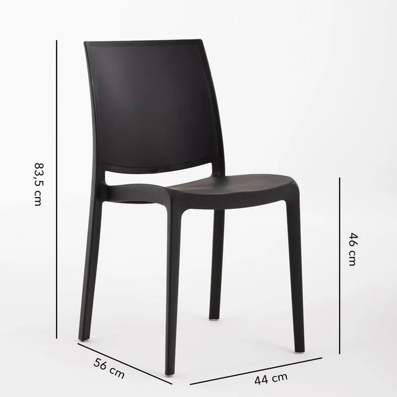 Sedia da giardino London NEW GARDEN antracite, set da 2 pezzi