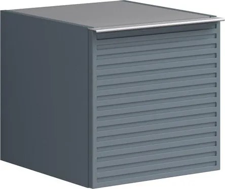 Struttura semi colonna da bagno Pixel Plain Stipes  1 anta laccato opaco indaco L 40 x H 40 x P 45.5 cm