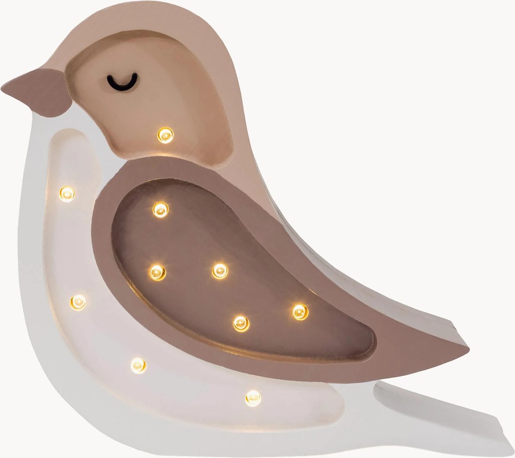 Lampada a LED per cameretta dei bambini fatta a mano con funzione timer e telecomando Bird Mini, luce regolabile