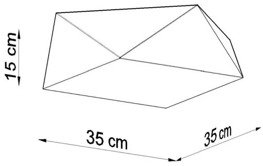 Plafoniera HEXA 2xE27/60W/230V bianca