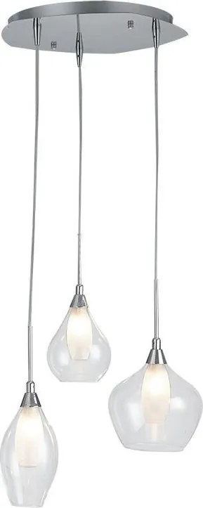 Lampadario Neoclassico Skyline trasparente paralume trasparente 3x G9 LUCE AMBIENTE DESIGN