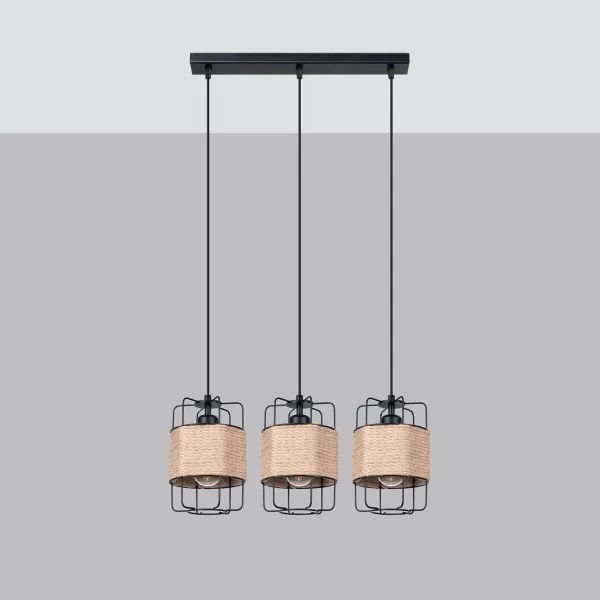 Sollux SL.1301 - Lampadario a sospensione con filo GIZUR 3xE27/15W/230V
