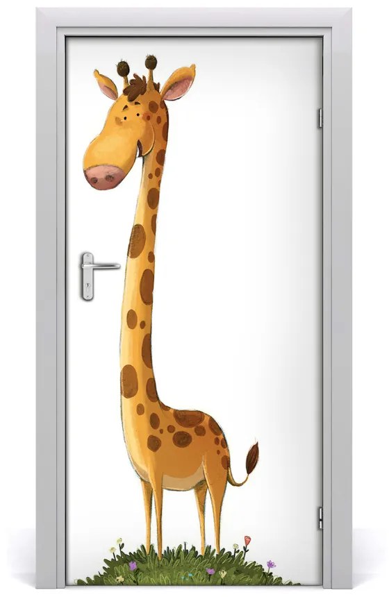 Adesivo per porta Giraffa 85x205 cm