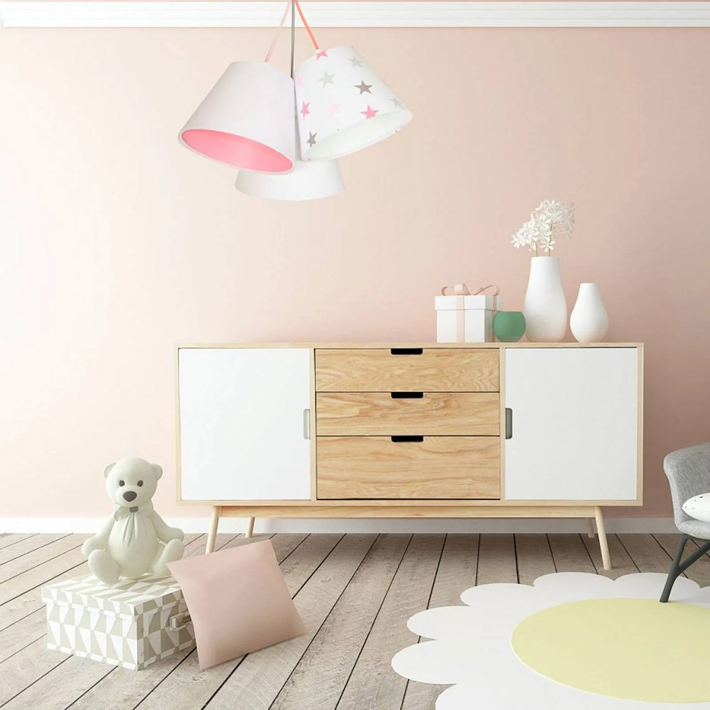 Lampada a sospensione Zsofia Maco Design, dimmerabile, Bianco / Opale, Cameretta, Tessuto / Stoffa / Seta, Giovanile, Lampada a sospensione