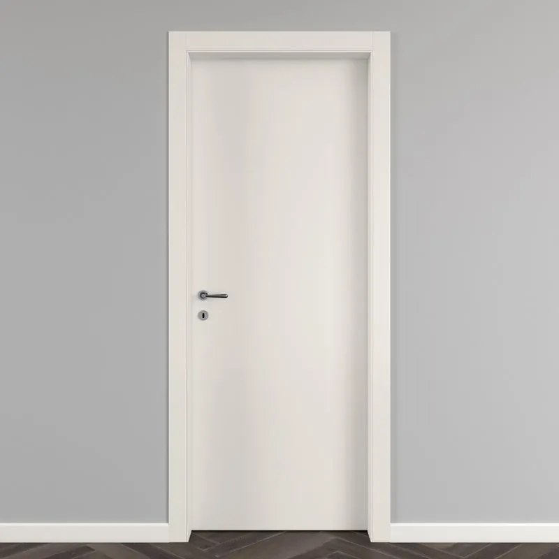 Porta interna a battente Strauss in MDF colore bianco, L 70 x H 200 cm, apertura reversibile