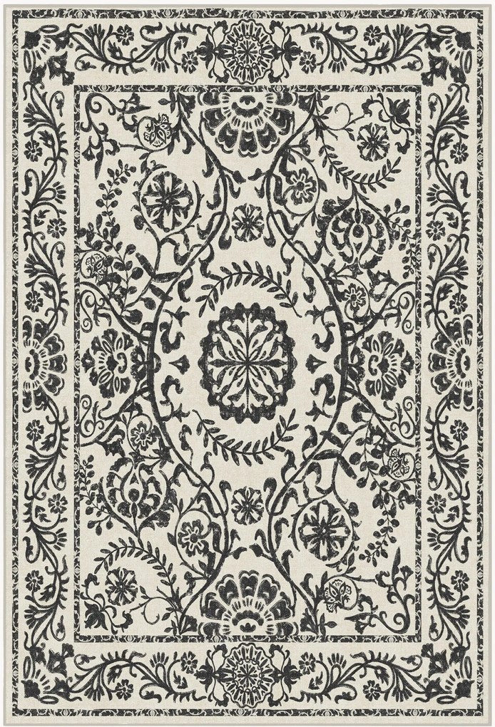 Tappeto lavabile antracite a pelo corto Delphina