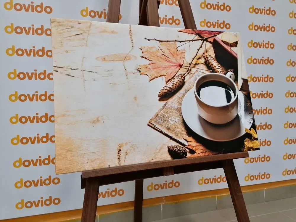 Quadro su tela – Tazza di caffè autunnale