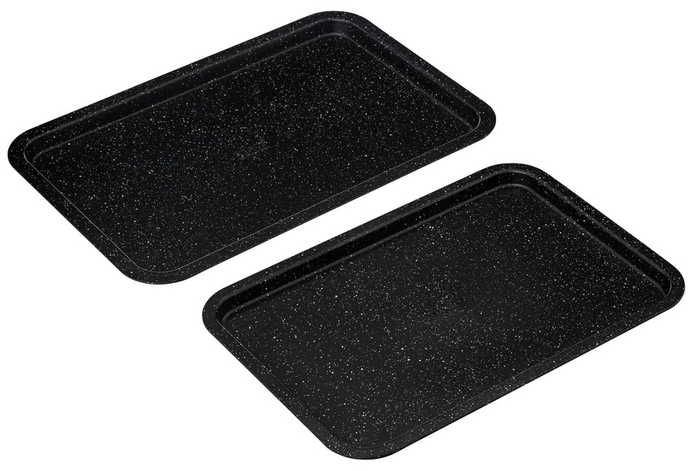 Set 2 teglie da forno in acciaio