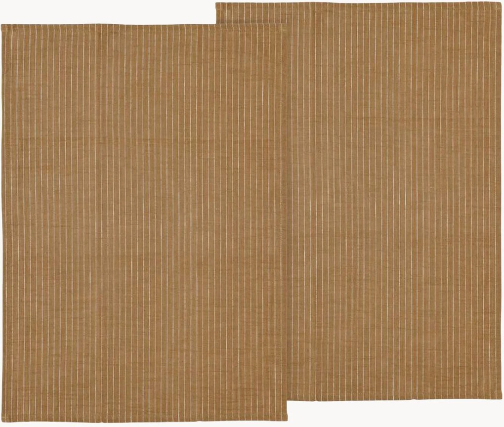 Set di 2 strofinacci in cotone Line