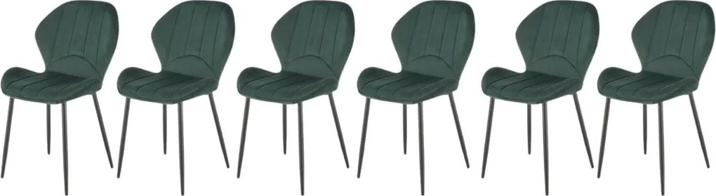 Set di 6 sedie K538 in velluto verde
