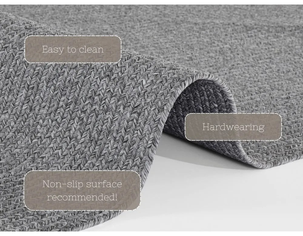 Tappeto grigio per esterni 200x80 cm - NORTHRUGS