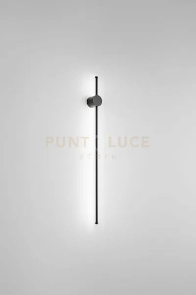 Applique clock in alluminio colore nero opaco a led 20w 2050lm - 30...