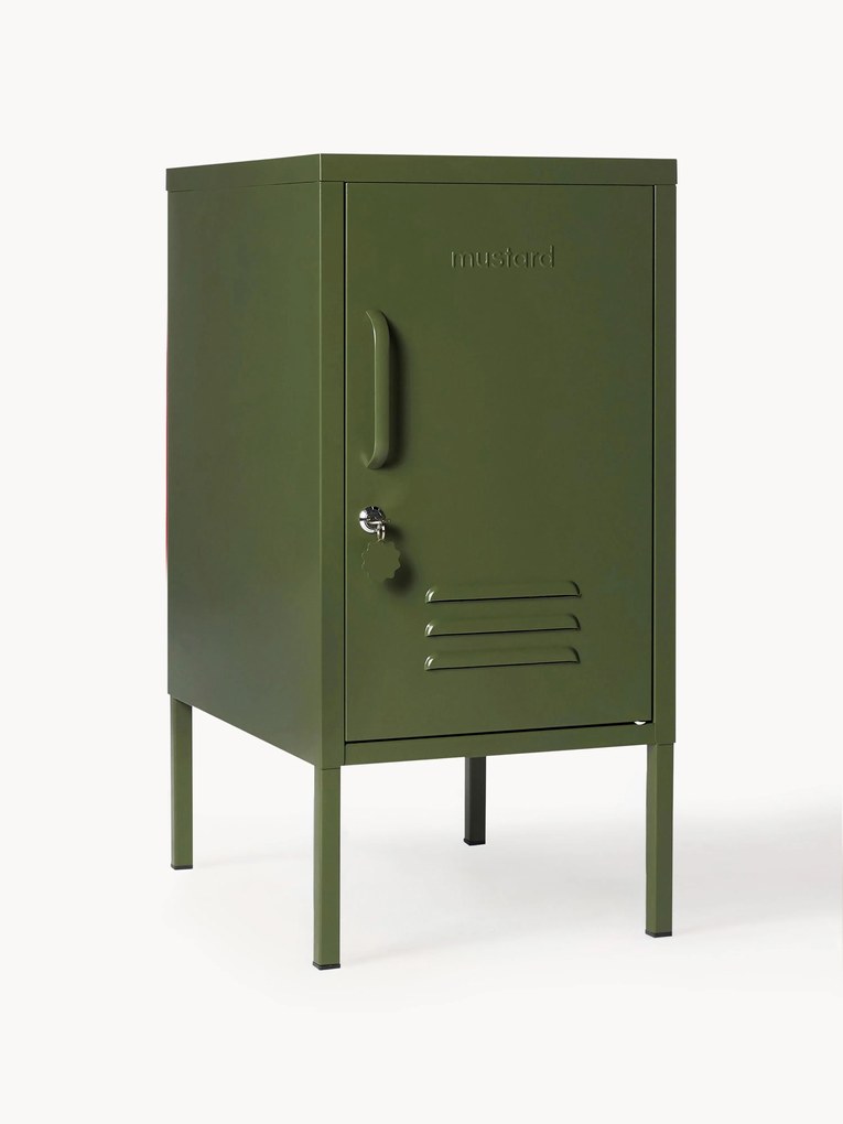 Comodino in metallo Maven, apertura verso sinistra o destra