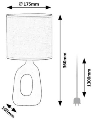 Rabalux 74070 - Lampada da tavolo SYLIRA 1xE14/40W/230V crema