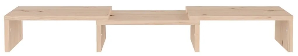 Supporto per monitor 60x24x10,5 cm in legno massello di pino