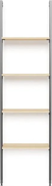 Kit cabina armadio Project Kit Scaffale 4 ripiani Industriale in alluminio 60 x 220 x 33 cm marrone/antracite
