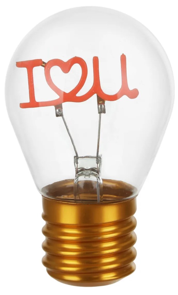 Lampadina decorativa led I love you ricaricabile