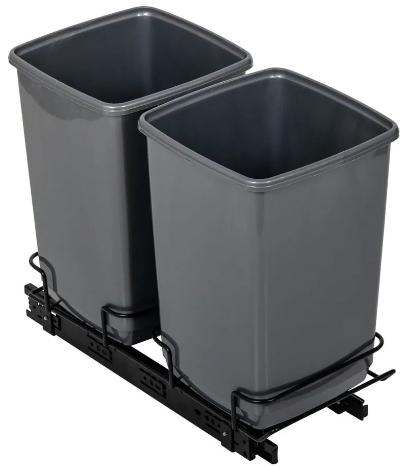 Contenitori per rifiuti in plastica in set da 2 pezzi 20 l - Addis