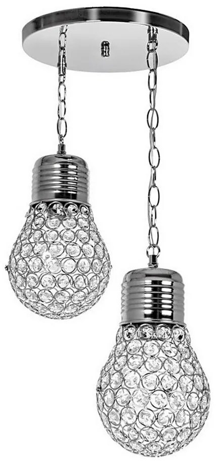 Lampadario a sospensione con catena 2xE27/60W/230V