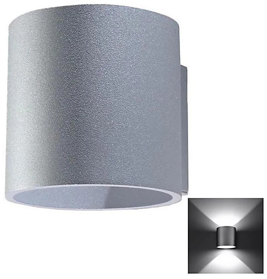 Sollux SL.0049 - Applique ORBIS 1 1xG9/40W/230V grigio