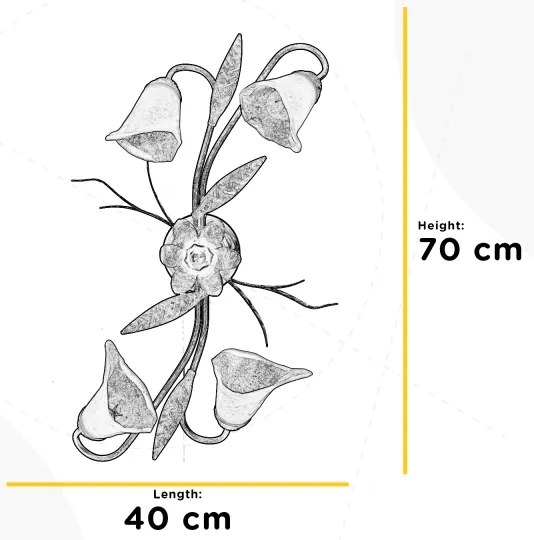 ONLI - Plafoniera ALGA 4xE14/6W/230V bronzo