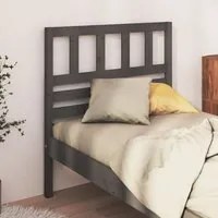 Testiera per Letto Grigia 106x4x100cm in Legno Massello di Pino cod mxl 46868