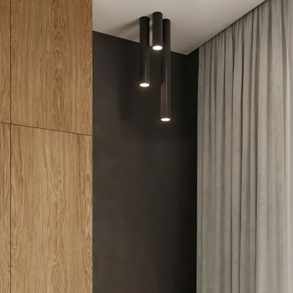 Sollux SL.1002 - Faretto LAGOS 1xGU10/10W/230V 40 cm nero