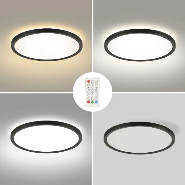 Brilagi - Lampada LED RGB dimmerabile ULTRA SLIM 18W 230V Ø30 cm nera+DO