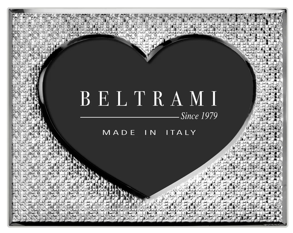 Portafoto Cuore Mosaico argento foto 10x15 cm Beltrami con argento Miro Silver