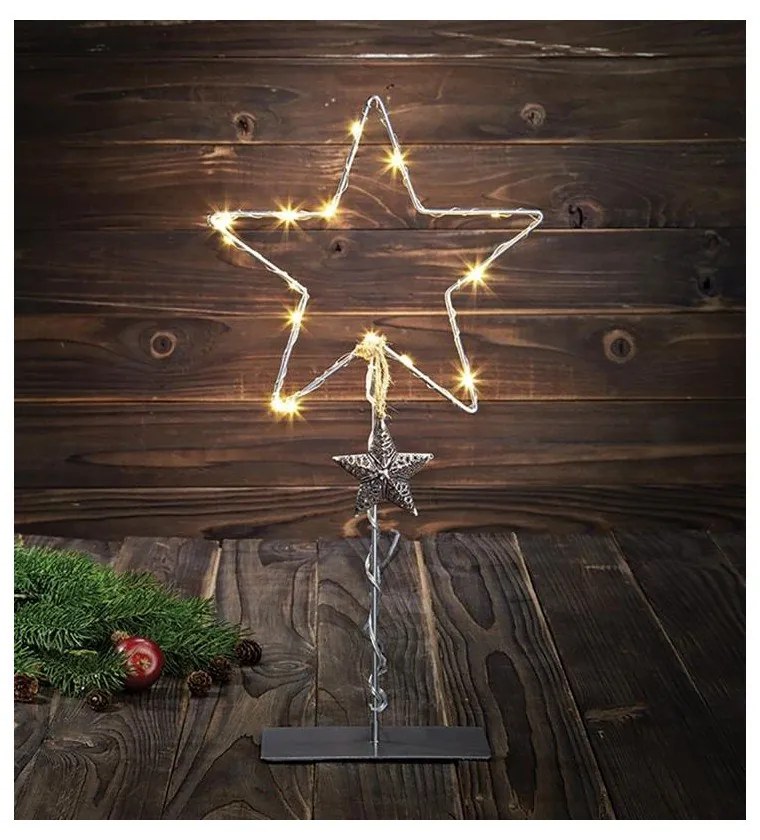 Decorazione luminosa grigia con motivo natalizio Vikhem - Markslöjd