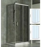 Feridras Box Doccia 80x80 90x70 2 Ante Semicircolare Scorrevole Cristallo Bagno Dimensioni: Semi Circolare 80 x 80 x 185 cm