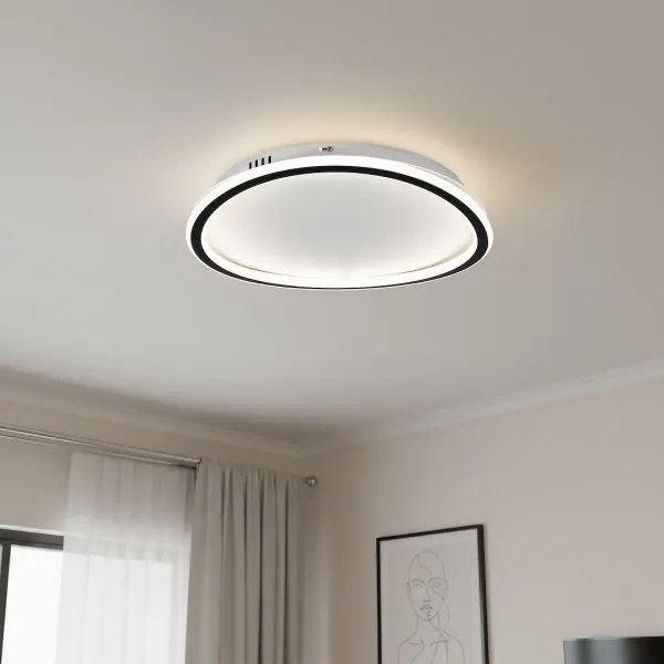 Plafoniera LED CALI, 30 W, 230 V, Ø 40 cm, nera