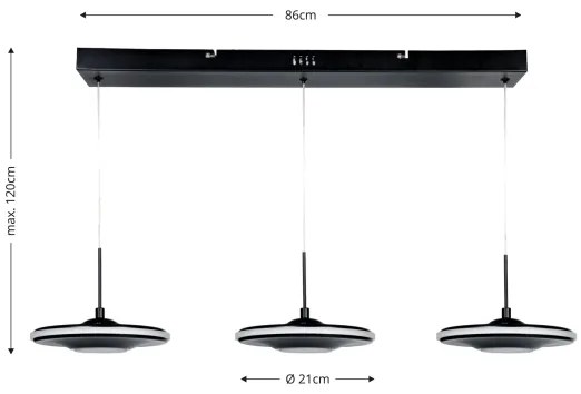 Brilagi - Lampada a sospensione LED su cavo VERANO 3xLED/15W/230V