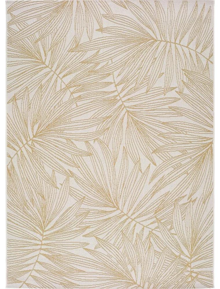 Tappeto da esterno beige , 135 x 190 cm Hibis Leaf - Universal