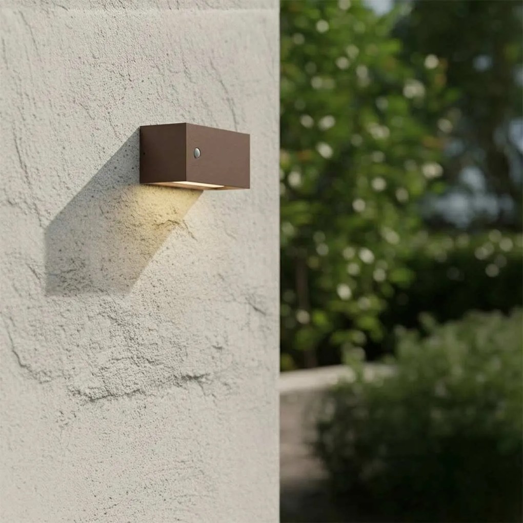 Applique BAND con Sensore Movimento E27 per esterno IP65 - Corten