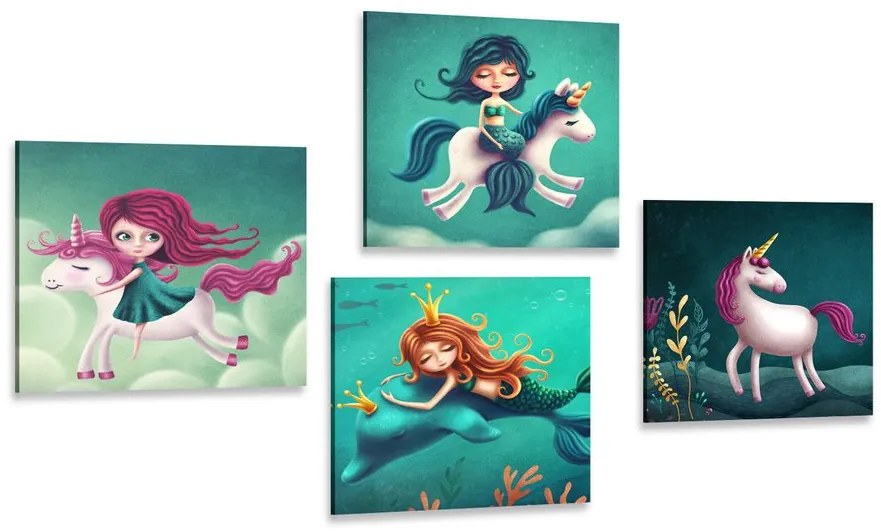 Set di quadri – Creature fiabesche