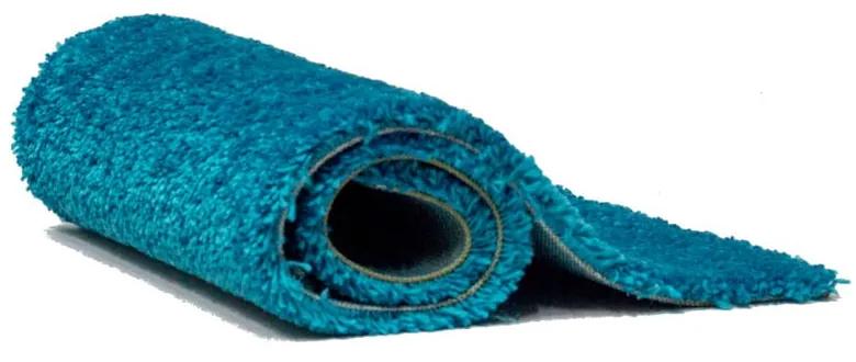 Tappeto blu , ø 100 cm Aqua Liso - Universal