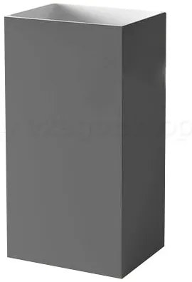 Antonio Lupi Design Fusto Lavabo Freestanding A Pavimento 45x35xh85 Cm In Flumood Verniciato Goffrato Matita