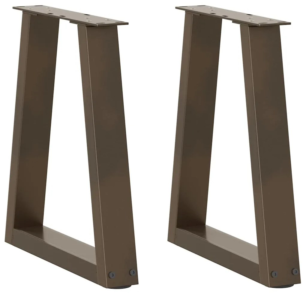 Gambe Per Tavolo Pranzo A V 2pz Naturale 38x(42-43,3)cm Acciaio /