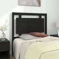 Testiera per Letto Nera 95,5x4x100 cm Legno Massello di Pino cod mxl 47967