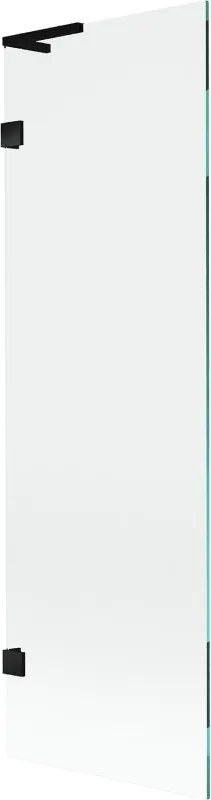 Mexen Lunar L paratia per vasca da bagno a 1 anta 60 x 150 cm, trasparente, nero - 897L-060-000-70-00