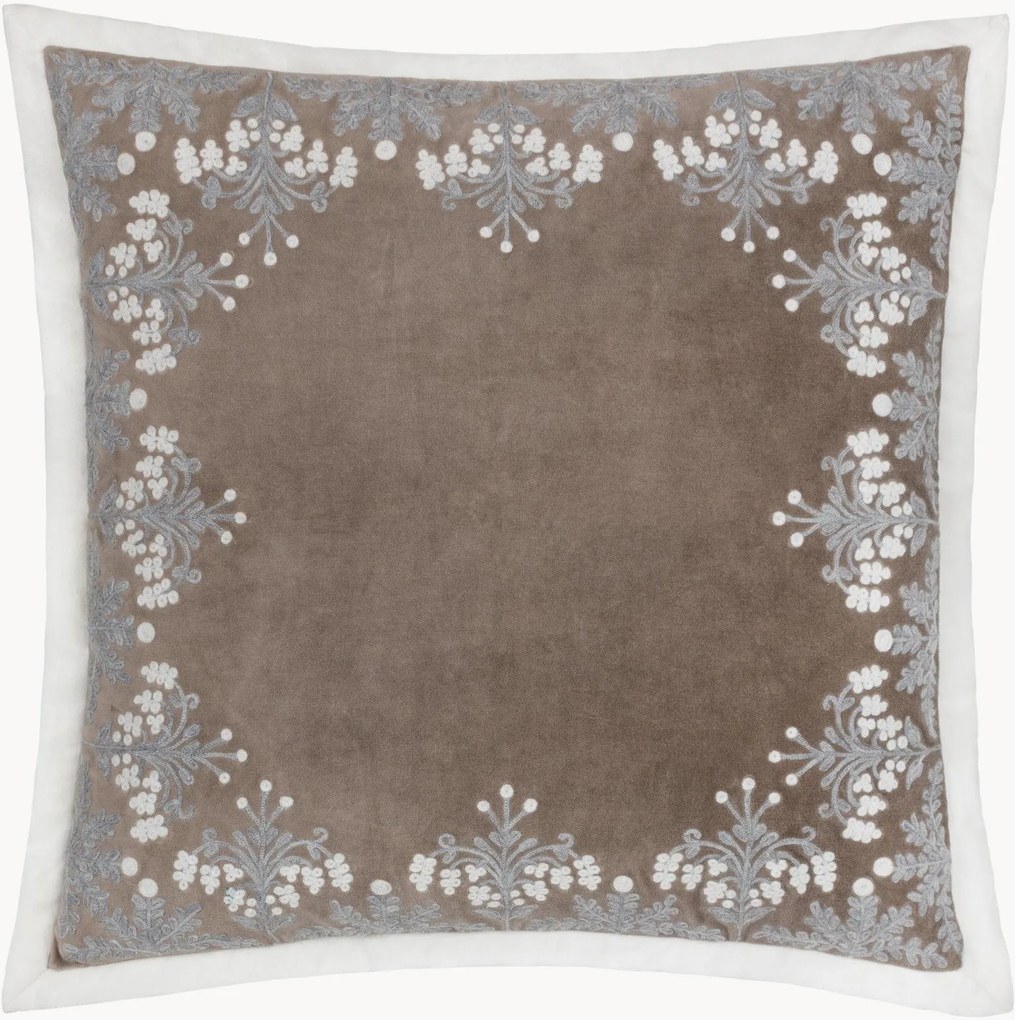Cuscino in velluto con ricamo Bloom