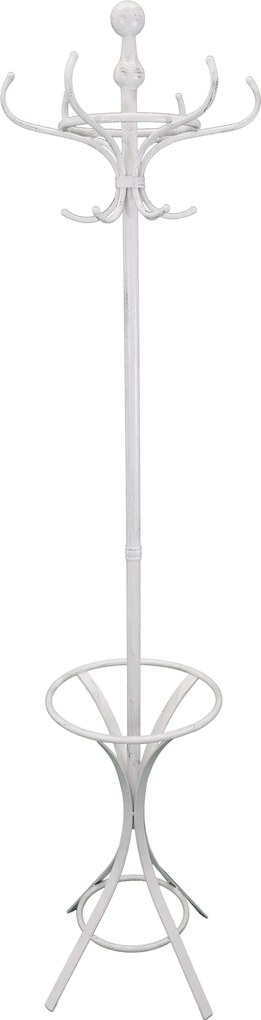 appendiabiti da terra con portaombrelli stile provenzale in ferro verniciato cm 43x 38 x 180 h