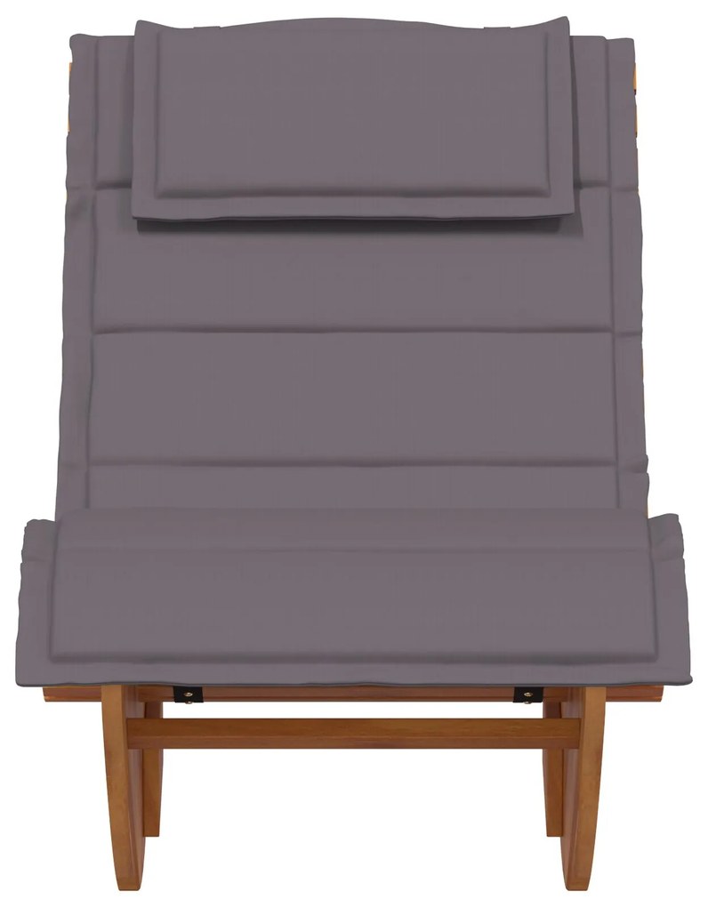 Lettino prendisole set di 2 grigio scuro