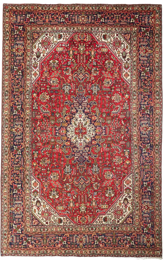 Tabriz Tappeto persiano 310 x 210 Rosso (Iran) Annodato A Mano