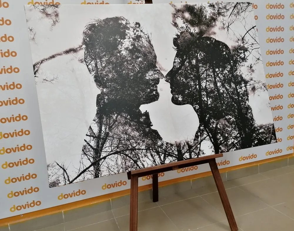 Stampa su tela – Aspetto dell'amore in bianco e nero