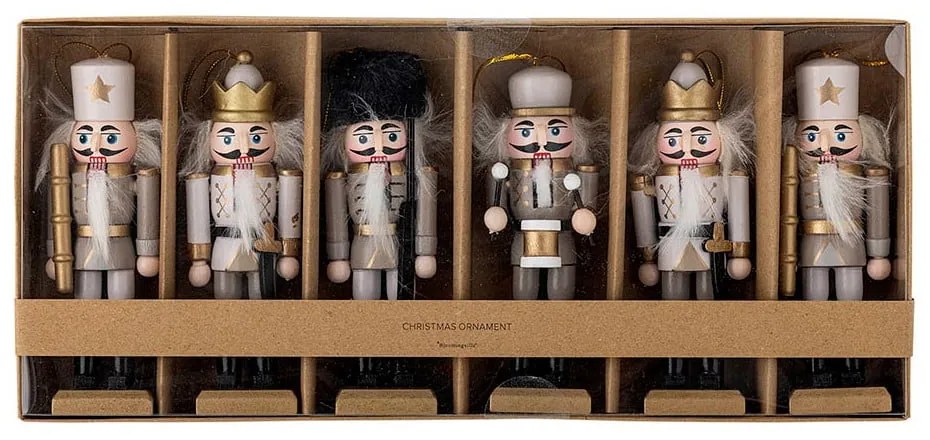 Decorazioni per albero di natale in set in legno 6 pz 13 cm Nikita – Bloomingville