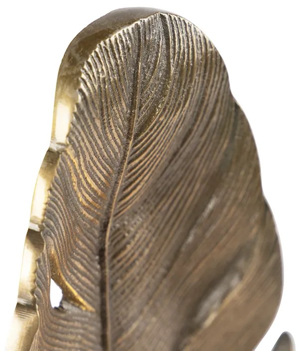 Lampada da tavolo Art Déco bronzo con base in marmo - Leaf